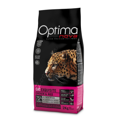 Optima Nova Cat Exquisite Пиле с ориз - 2 кг