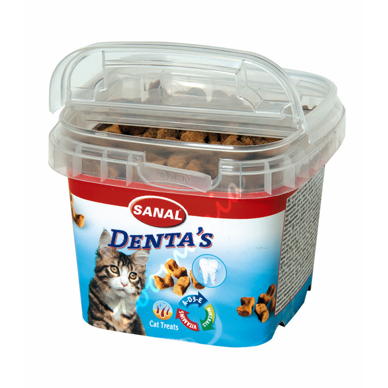 Лакомство за котки за дентална хигиена - Sanal Denta's Bites - 75 гр