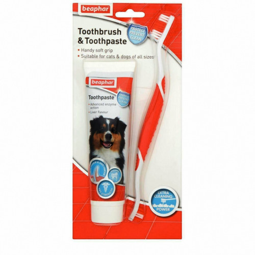 Кучешки комплект четка и паста за зъби