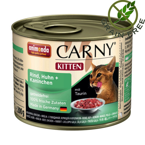 Carny® Kitten Говеждо, Пилешко и Заешко - 200 гр