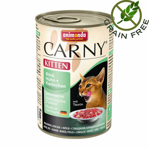 Carny® Kitten Говеждо, Пилешко и Заешко - 400 гр