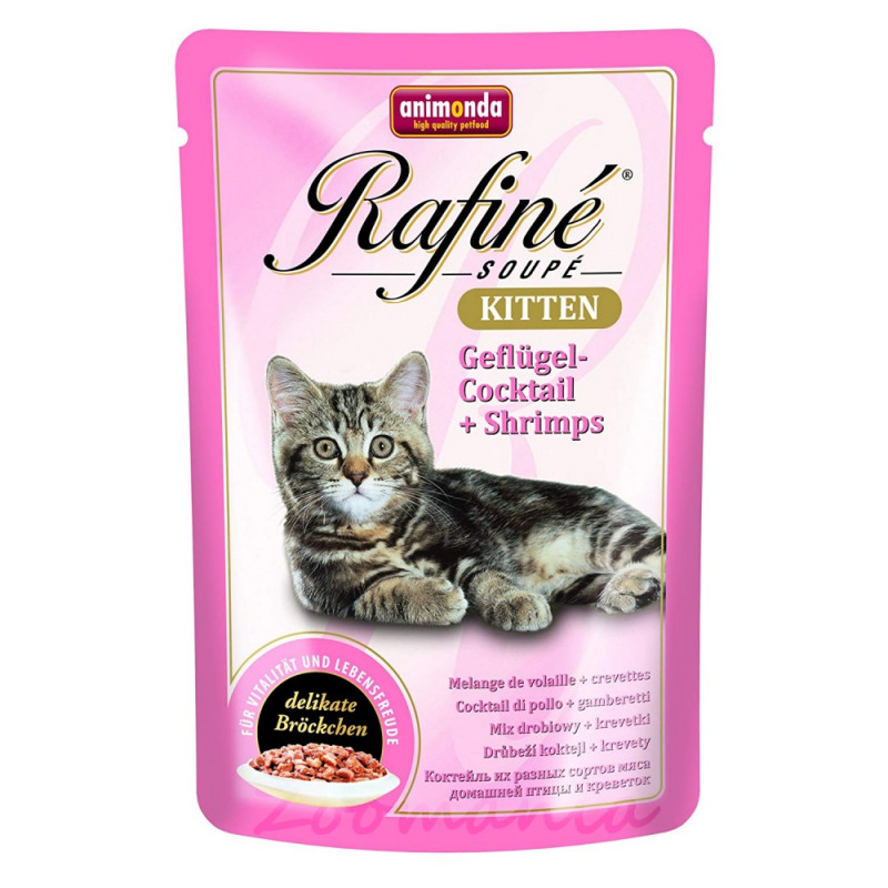 Качествена храна за котенца - Rafiné® Cat Kitten коктейл от птичи меса + скариди