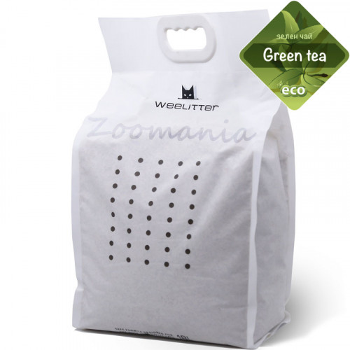 Натурална био разградима котешка тоалетна с аромат на зелен чай