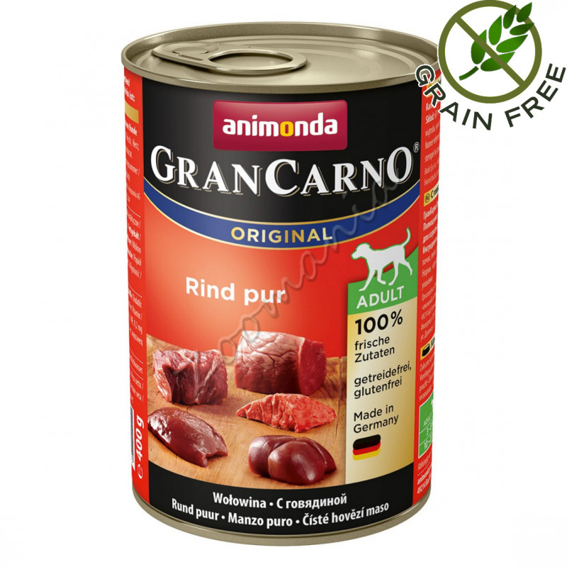 Храна за кучета със супер премиум качество Консерва GranCarno® Adult Original с Говеждо - 400 гр