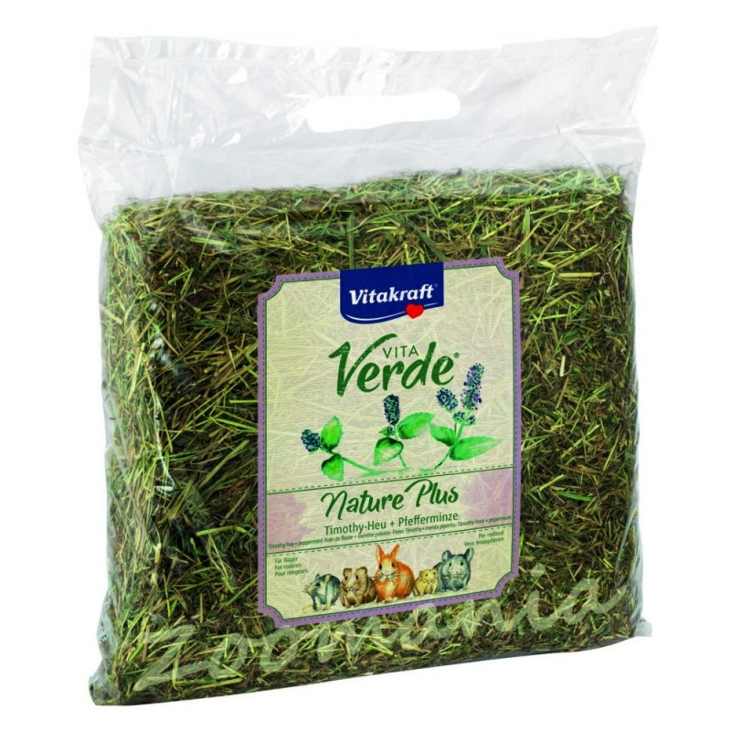 Качествено сено за гризачи Vitakraft Vita Verde с мента - 0.500 кг