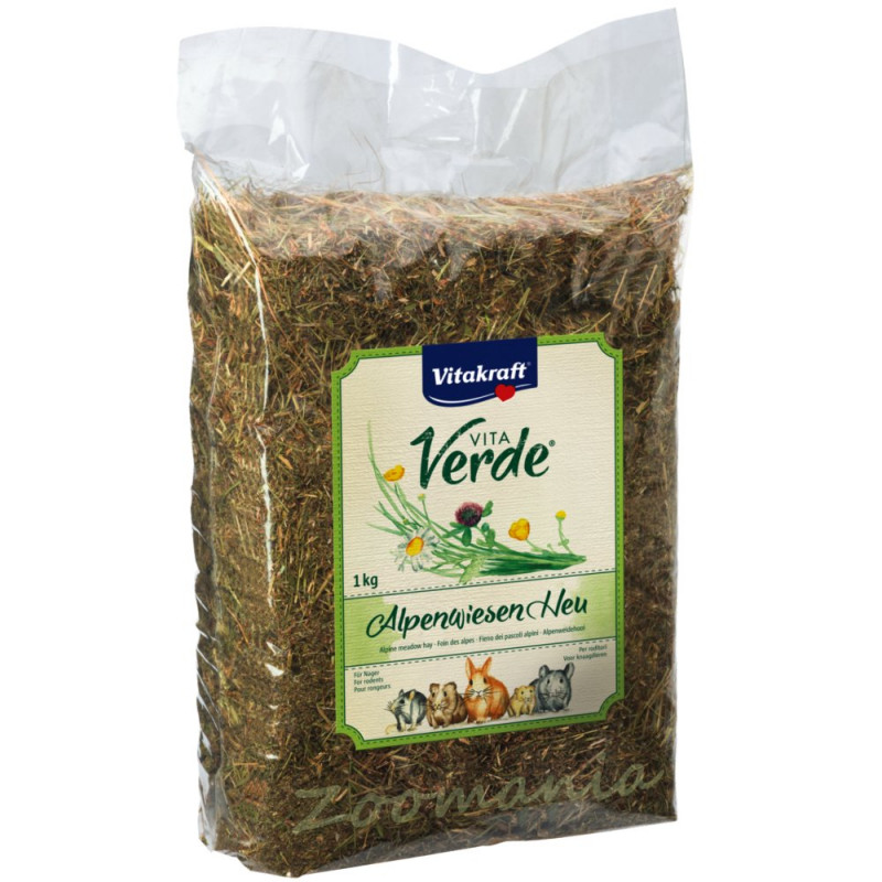 Качествено сено за гризачи Vitakraft Vita Verde от алпийски ливади - 0.500 кг