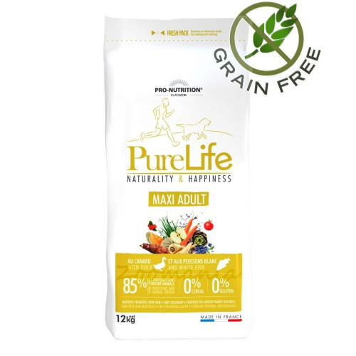 Grain Free храна за кучета от едри породи - Pure Life Maxi Adult 12 кг