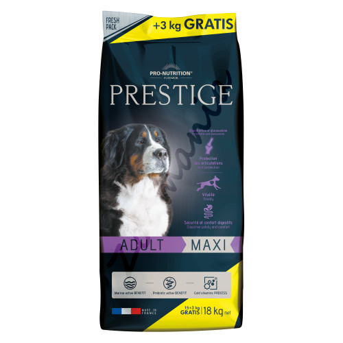 Качествена храна за кучета от големи породи - Prestige Adult Maxi - 15 кг + 3 кг гратис