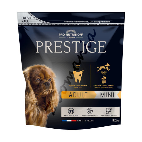 Супер премиум клас храна за кучета от малки и салонни породи - Prestige Adult Mini 1 кг