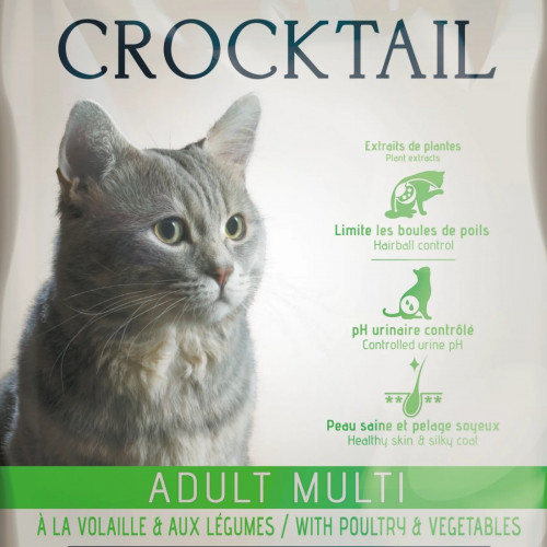 Френска котешка храна с активни пробиотици - Flatazor Crocktail Adult Multi with Poultry &amp; Vegetables - 2 кг