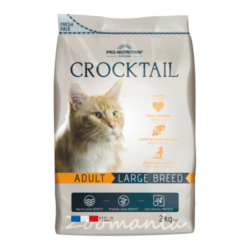 Качествена храна за котки с живи пробиотици - Flatazor Crocktail Adult Large Breed 2 кг