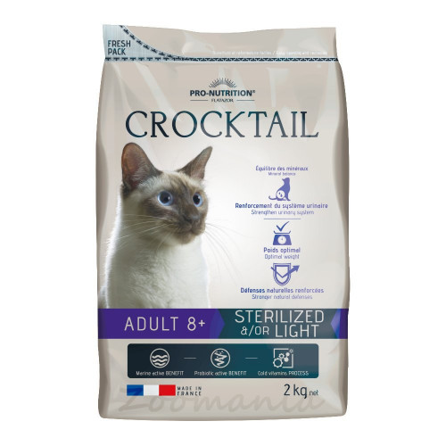 Fltazor Crocktail Cat Adult 8+ Sterilized &/Or Light - 2 кг
