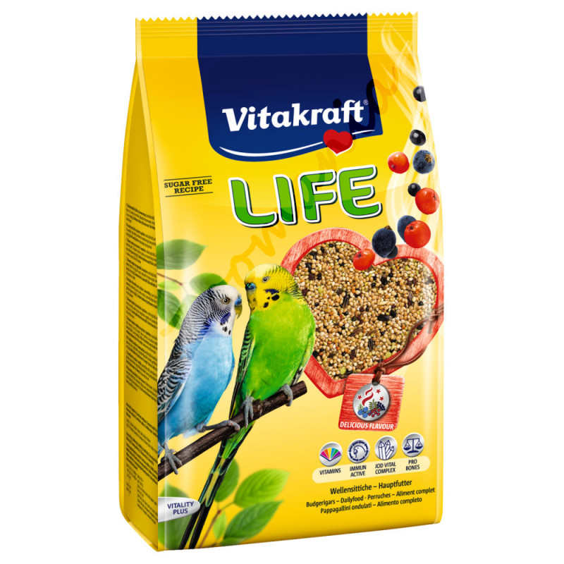 Качествена храна за вълнисти папагалчета Vitakraft Life Power 800 гр
