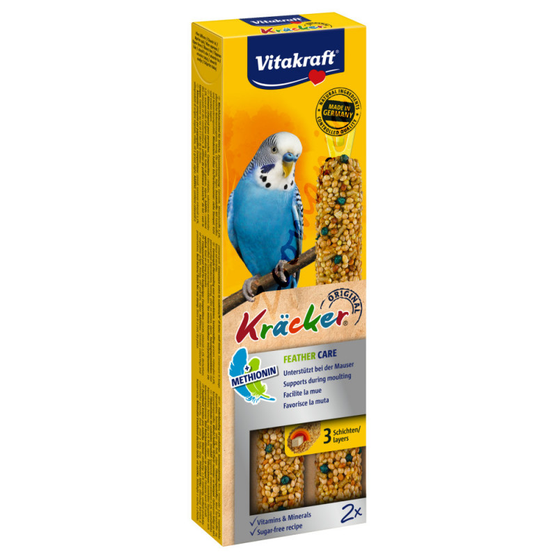 Качествена храна за оперение на вълнисто папагалче Vitakraft Kräcker Feather Care