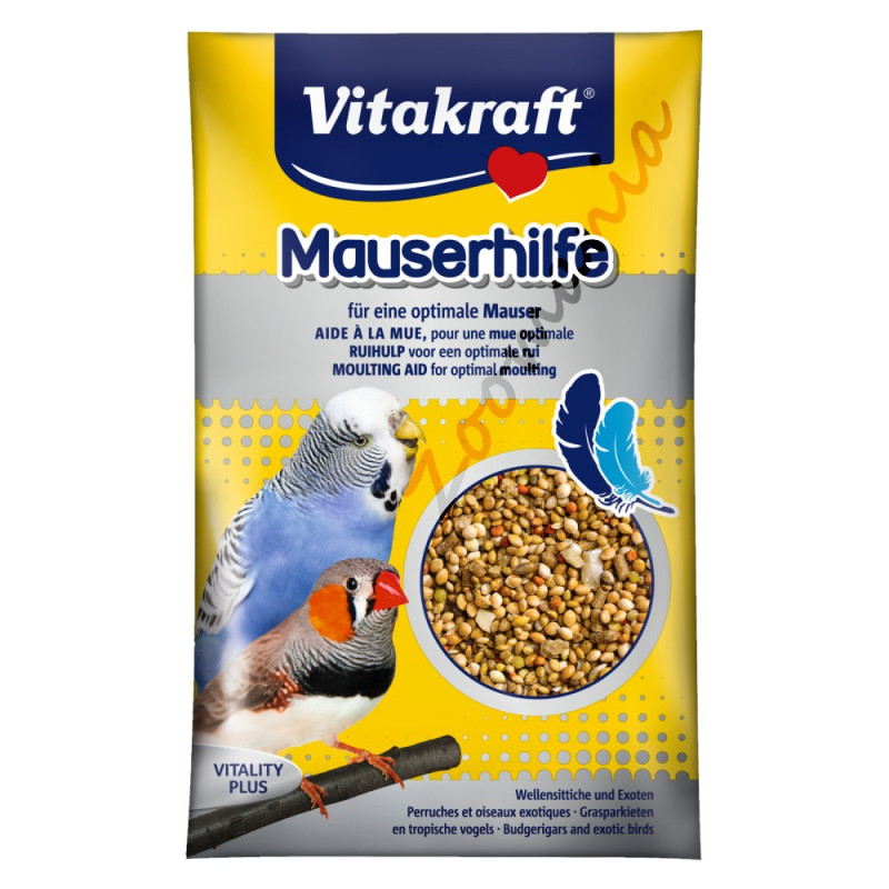 Витамини за оперение на вълнисти папагали и екзотични птици Vitakraft Mauserhilfe - 20гр