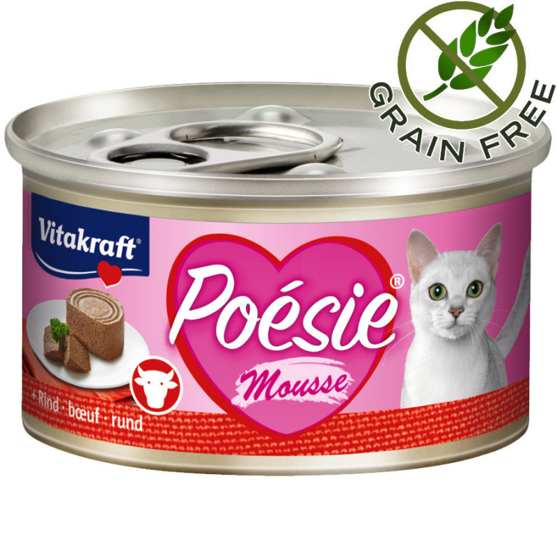 Качествена консерва за котки Vitakraft Poésie® Мус с телешко - 85гр