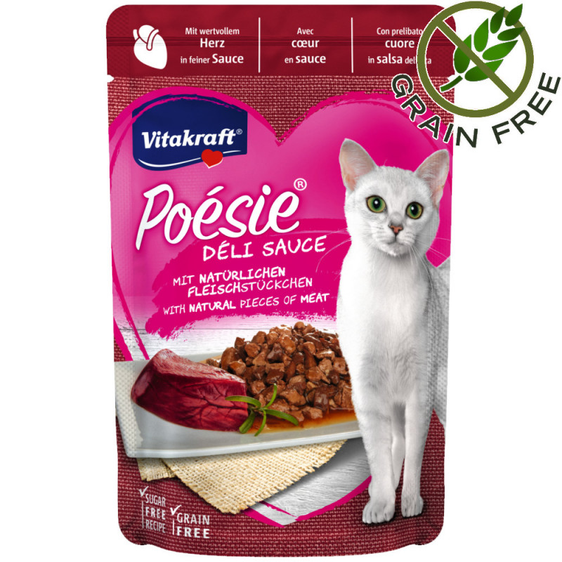 Качествена пълноценна храна за котки Vitakraft Poésie® Пауч със сърца - 85гр