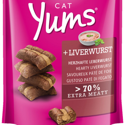 Вкусно и сочно лакомство за котки Vitakraft Cat Yums® меки хапчици с лебервурст - 40гр