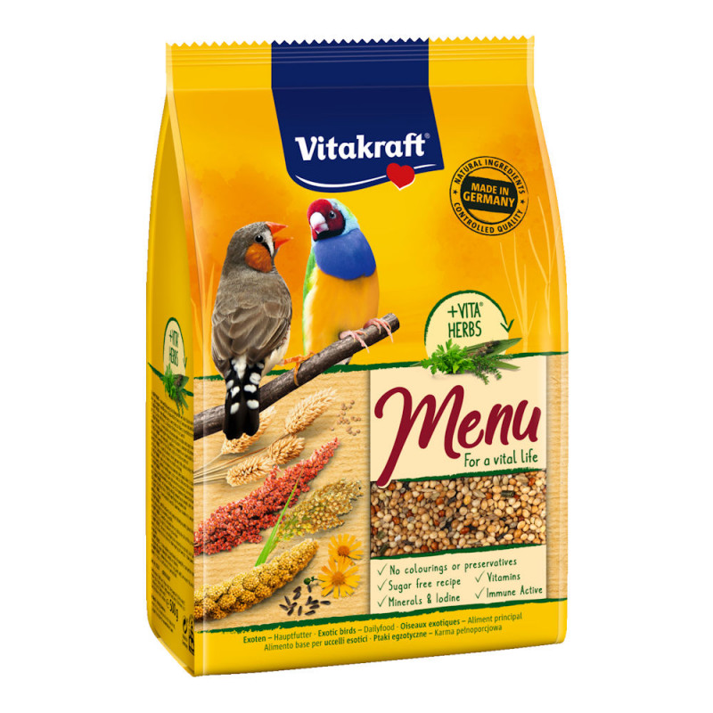 Качествена храна за екзотични птици Vitakraft Premium Menu Exotis - 500гр