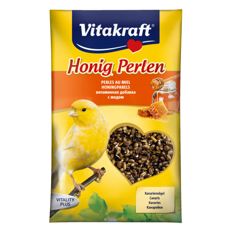 Витамини за канарче с мед Vitakraft Honey Pearls - 20гр
