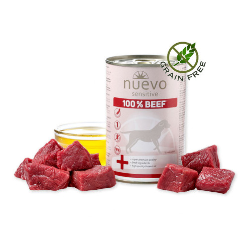 Nuevo Dog Sensitive 100% Beef - консерва за кучета