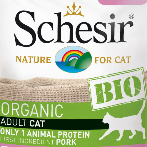 Schesir Cat Bio Beef - пауч за котки 100% говеждо. Органична храна с ултра премиум качество!