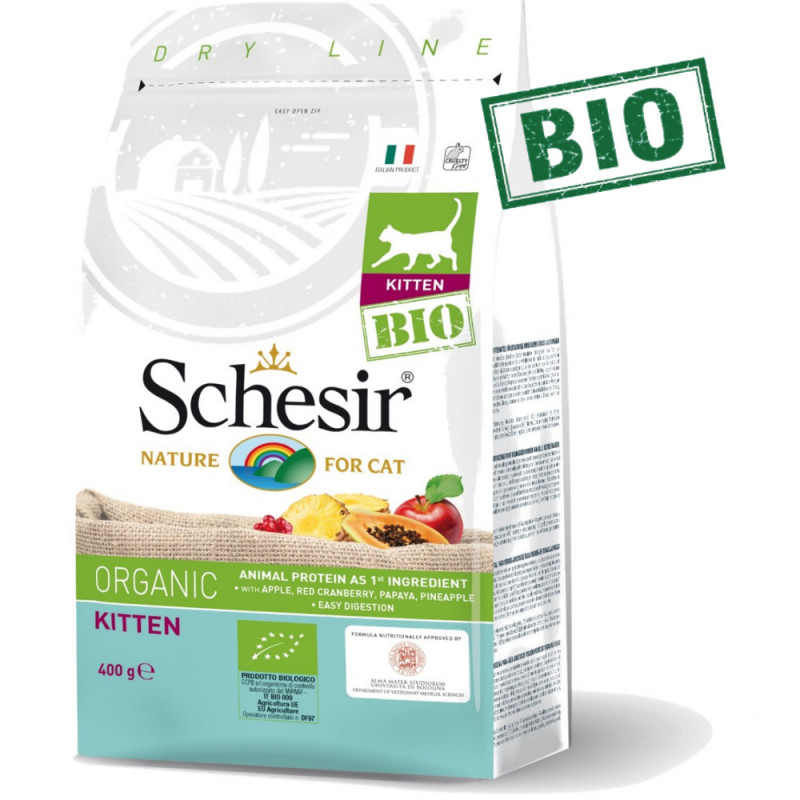Schesir Kitten Bio - сертифицирана органична храна за отбити котенца. Супер премиум качество!