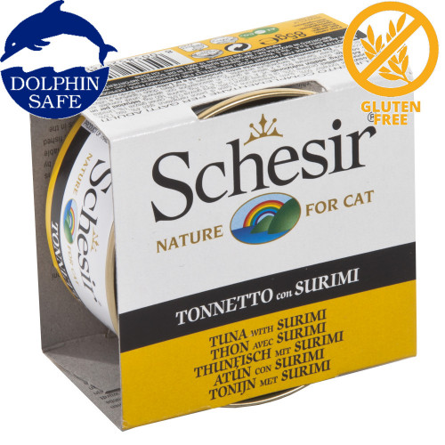 Schesir Cat Tuna with Surimi - консерва за котки 85 гр