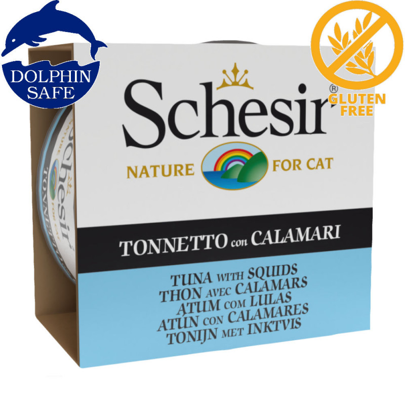 Schesir Cat Tuna with Squids -консерва за котки с риба тон и калмари. Супер премиум качество!