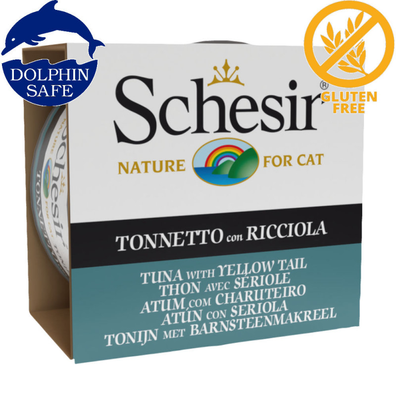 Schesir Cat Tuna with Amberjack - консерва за котки с риба тон и маятико. Супер премиум качество!
