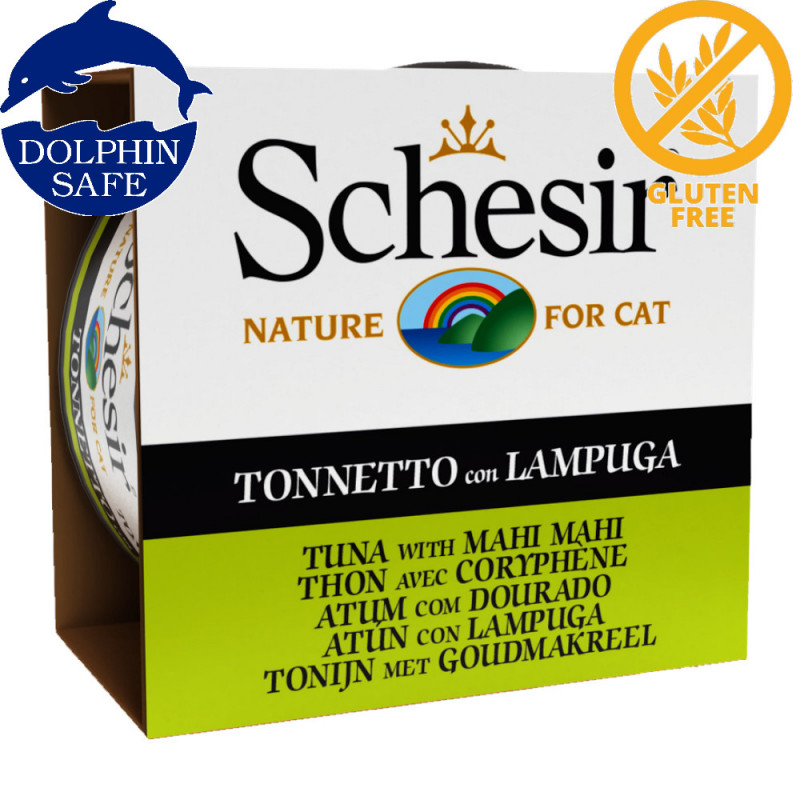 Schesir Cat Tuna with Mahi - консерва за котки с риба тон и дорадо във фино желе. Супер премиум качество!