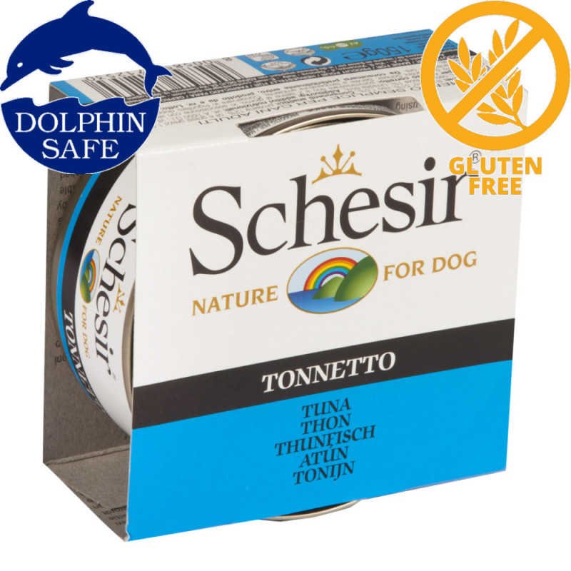 Schesir Dog Tuna 150гр - консерва за кучета с риба тон. Супер премиум качество!