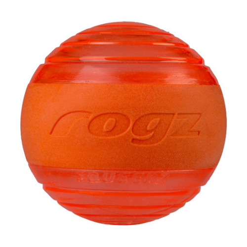 Rogz Squeekz Ball &quot;Малката Скръцла&quot; - весела оранжева кучешка топка за игра