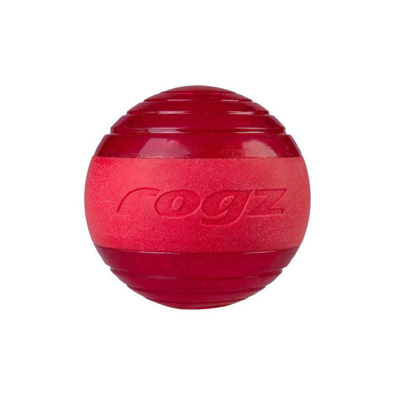 Rogz Squeekz Ball "Малката Скръцла" - весела червена кучешка топка за игра