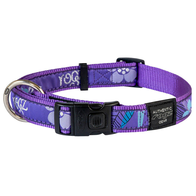 Класически кучешки нашийник Rogz Classic Collar - модна колекция Purple Forest