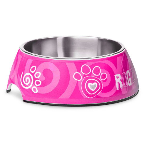 Кучешка паничка за храна и вода Rogz Bubble Bowlz - колекция Pink Paw