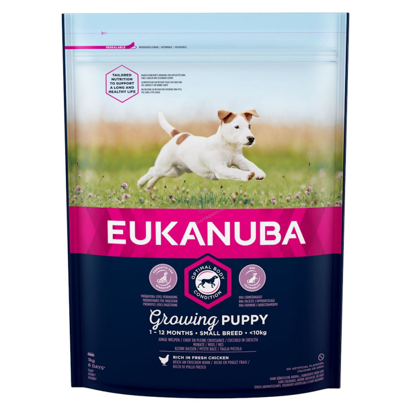 Храна за кутрета от дребни породи Eukanuba Puppy Small - 1кг