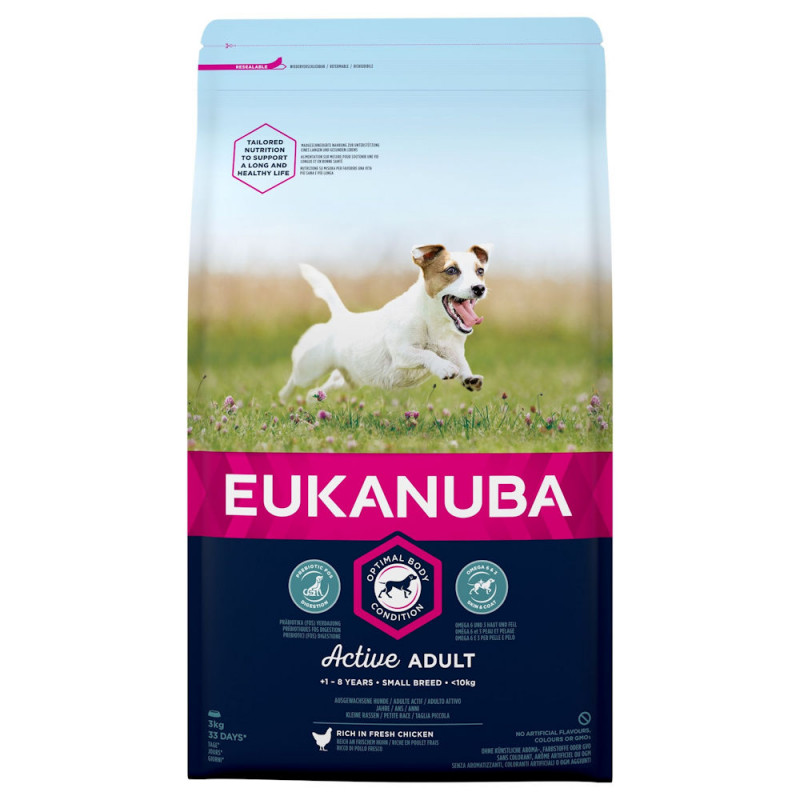 Суха храна за кучета от дребни породи Eukanuba Adult Dog Small - 3кг