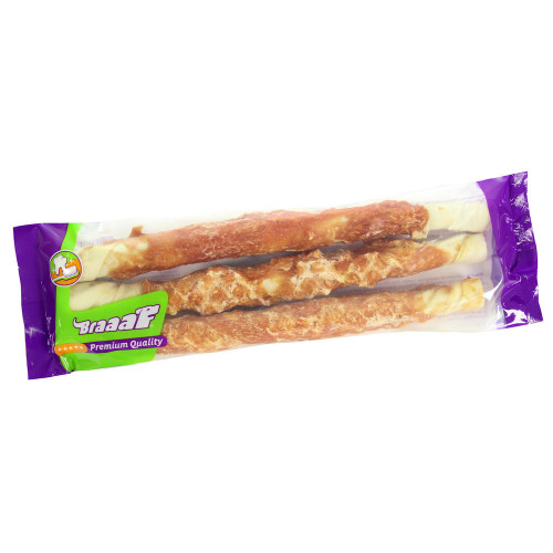 Усукани пръчици с пилешко BRAAAF Roll Sticks Chicken - 3 x 28.5см