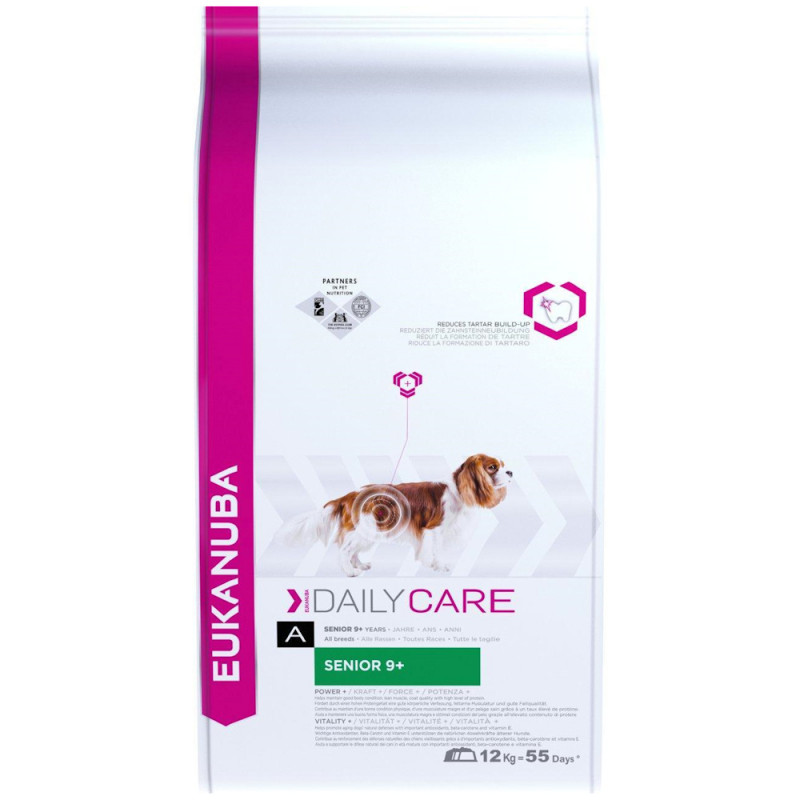 Храна за възрастни кучета от всички породи Eukanuba Daily Care Dog Senior 9+ (12кг)