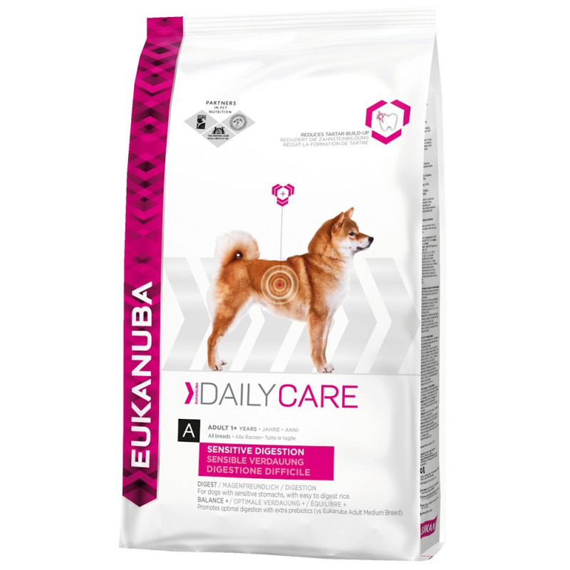 Храна за кучета с чувствителен стомах Eukanuba Daily Care Dog Sensitive Digestion (2.5кг)