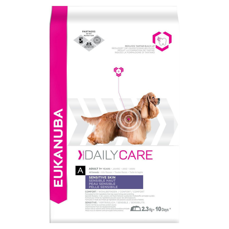 Храна за кучета със склонност към кожни алергични реакции Eukanuba Daily Care Dog Sensitive Skin 2.5кг