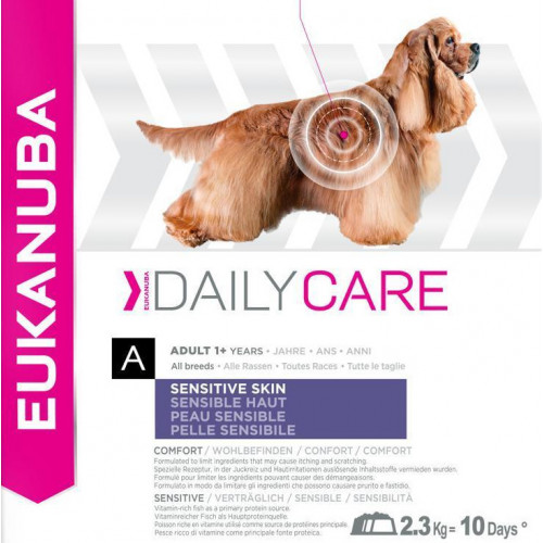 Храна за кучета със склонност към кожни алергични реакции Eukanuba Daily Care Dog Sensitive Skin 2.5кг