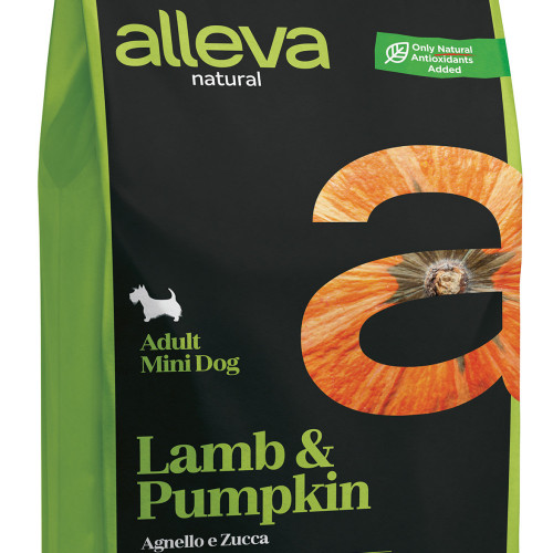 Храна за кучета с тиква и агнешко Alleva® Natural &quot;Lamb &amp; Pumpkin&quot; Adult Mini - 2.00kg