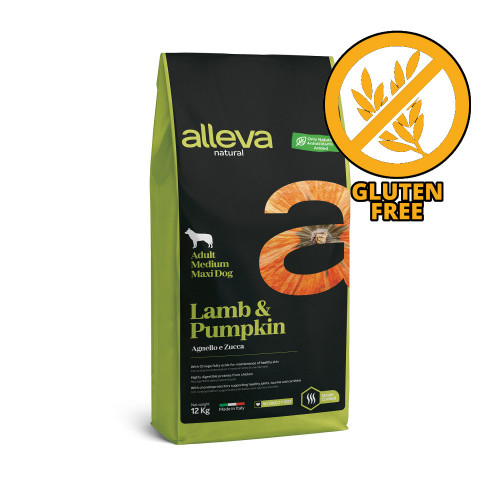 Alleva® Natural "Lamb & Pumpkin" Adult Medium & Maxi - 12.00kg