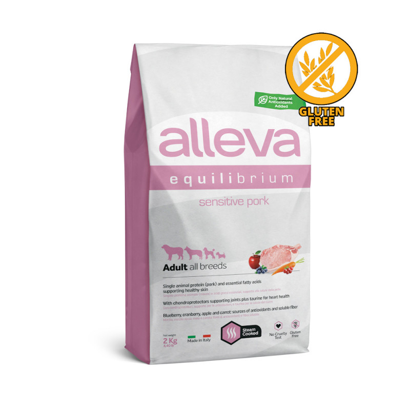 Храна за чувствителни кучета Alleva® Equilibrium Sensitive "Pork" Adult Dog - 2.00kg