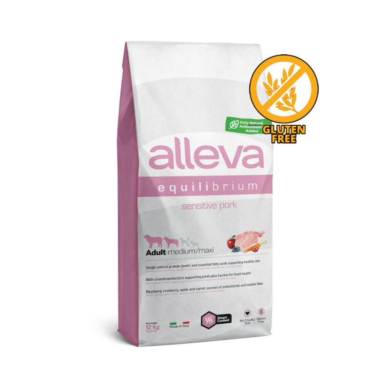 Храна за чувствителни кучета Alleva® Equilibrium Sensitive "Pork" Adult Dog - 12.00kg