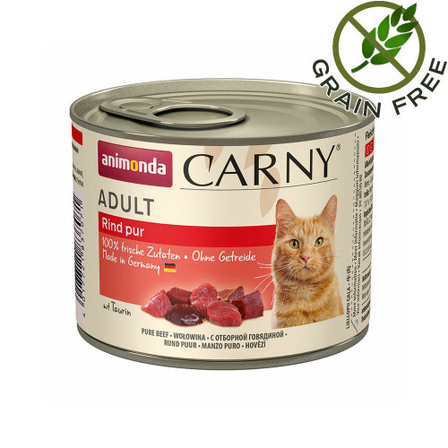 Консерва за котки - монопротеин от говеждо - Animonda Carny® Cat Beef Pure - 6 х 200 гр