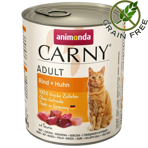 Консерва за котки без зърно Animonda Carny® Cat Beef & Chicken - 800 гр