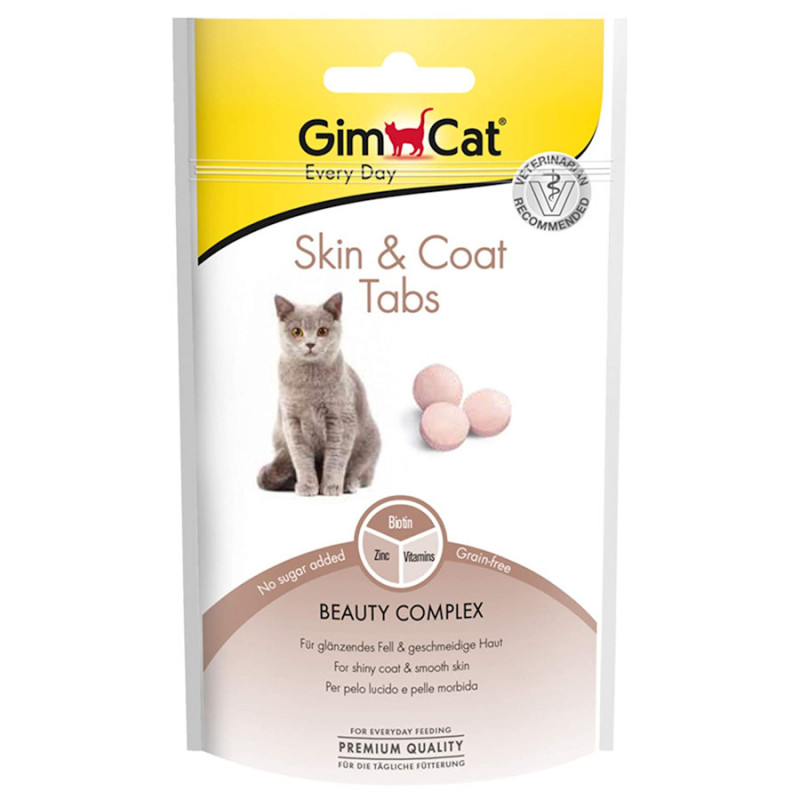 Котешки таблетки за бляскава козина и лъскав косъм Gimcat Every Day Skin & Coat Tabs - 40гр